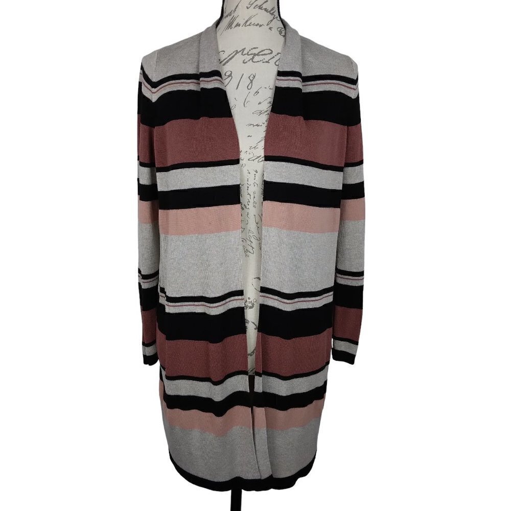 Chico's | Multi Colored Striped Duster Cardigan Sweater | Size M
